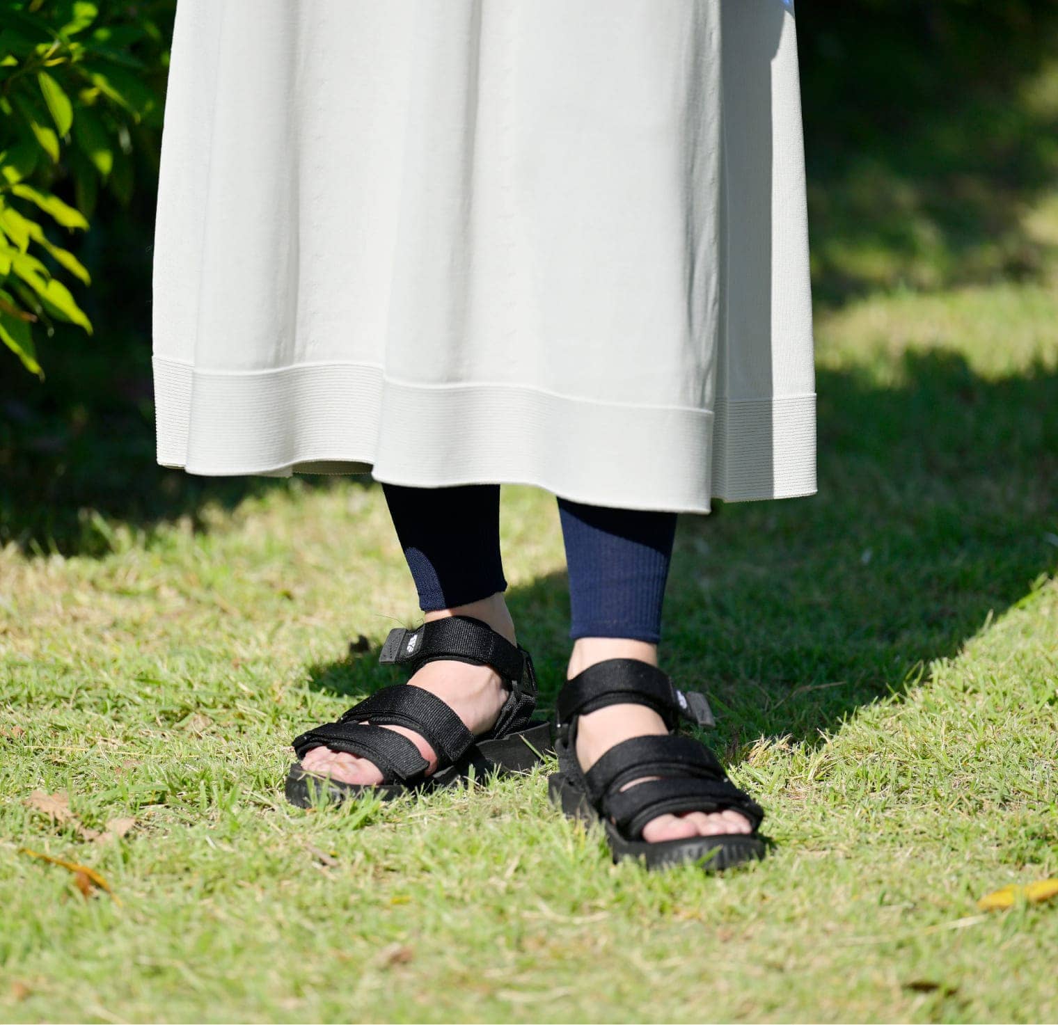 あしをつつむ / おなかを守るハラマキ付き リブ編みレギンス なめらかレーヨン