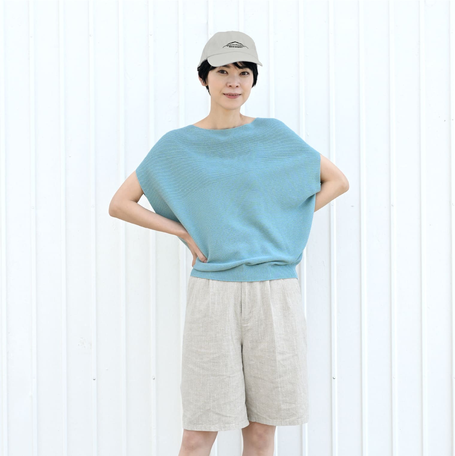 からだをつつむ 二の腕が気にならないプルオーバー 綿麻