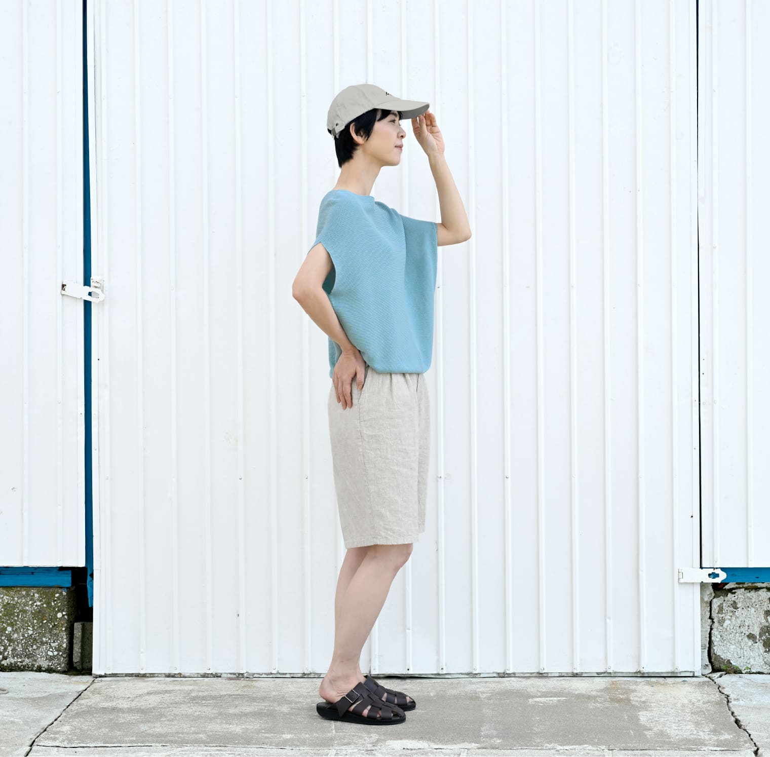 からだをつつむ 二の腕が気にならないプルオーバー 綿麻