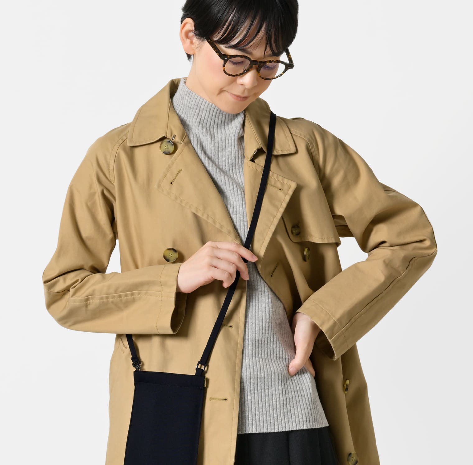 からだをつつむ / リブ編みプルオーバー ウールカシミヤ