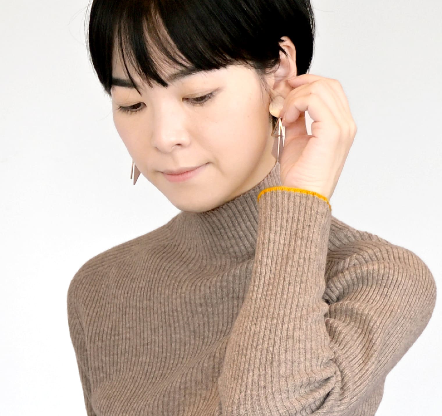 からだをつつむ / リブ編みプルオーバー ウールカシミヤ