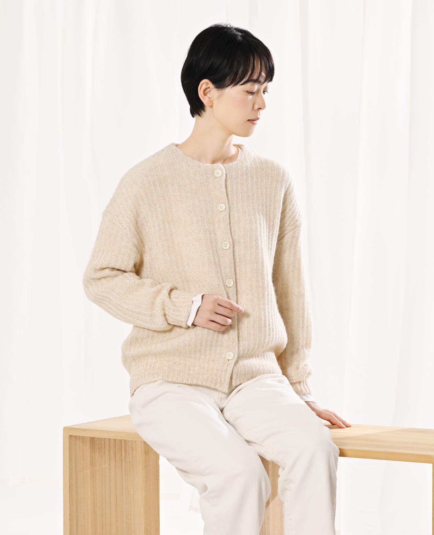 からだをつつむ / 畦編みゆったりカーディガン
