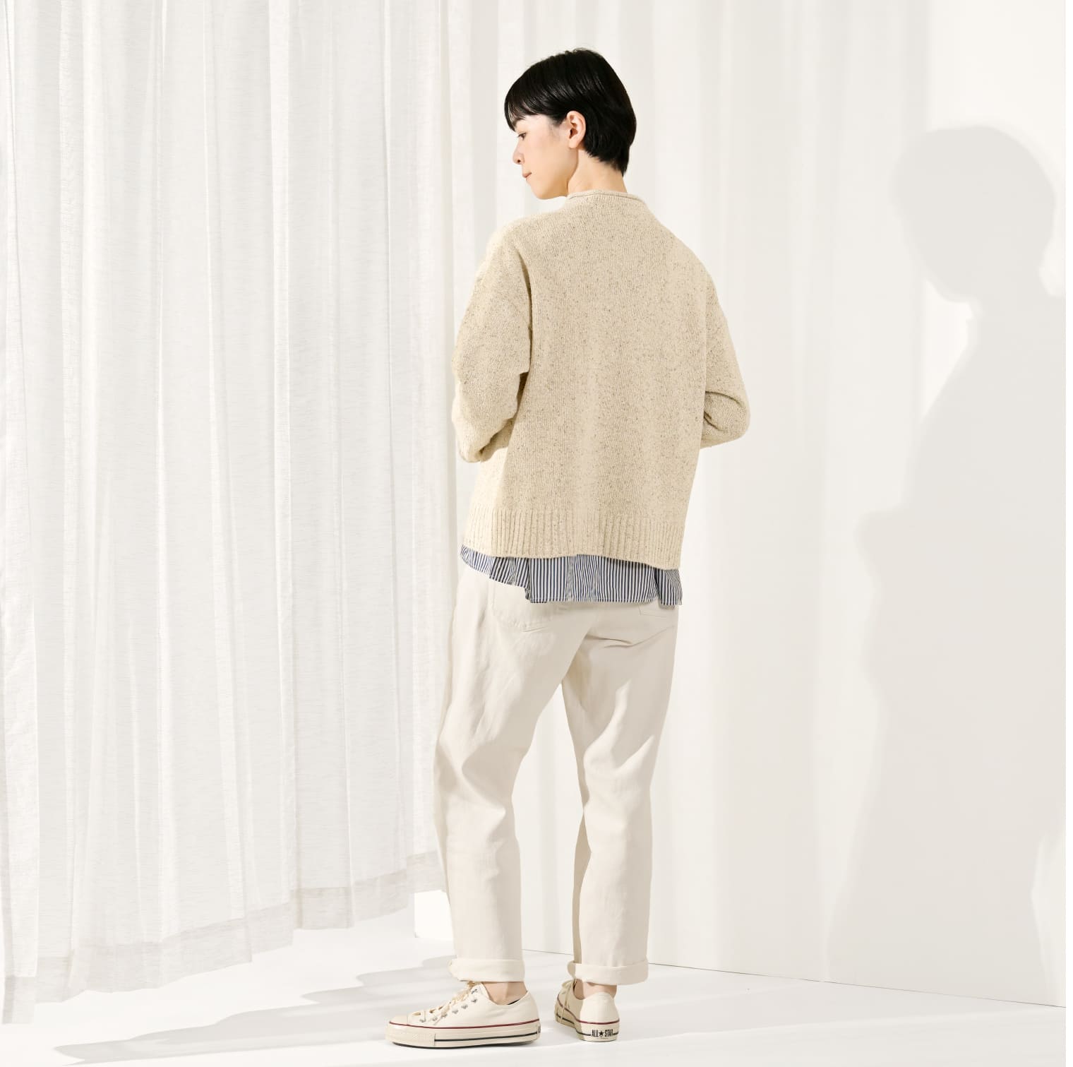 からだをつつむ / ツイードを楽しむ ボトルネックプルオーバー