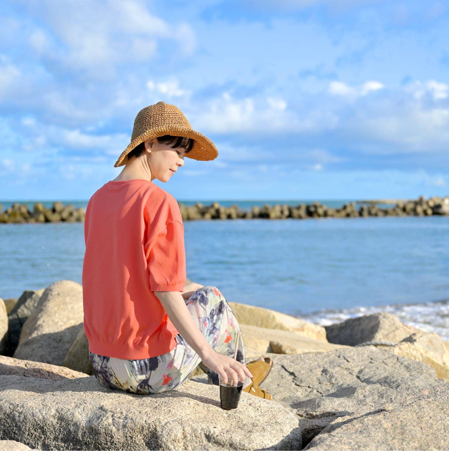 からだをつつむ / 洗えるさらりコットン ストレッチTシャツ