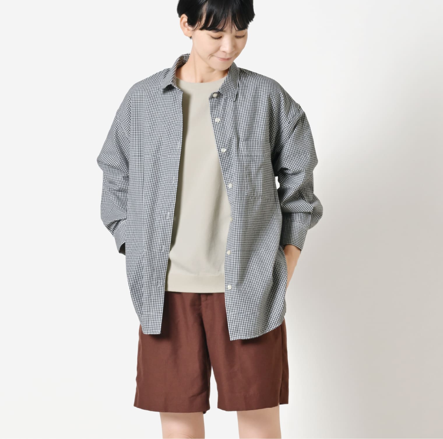 からだをつつむ / 洗えるさらりコットン ストレッチTシャツ