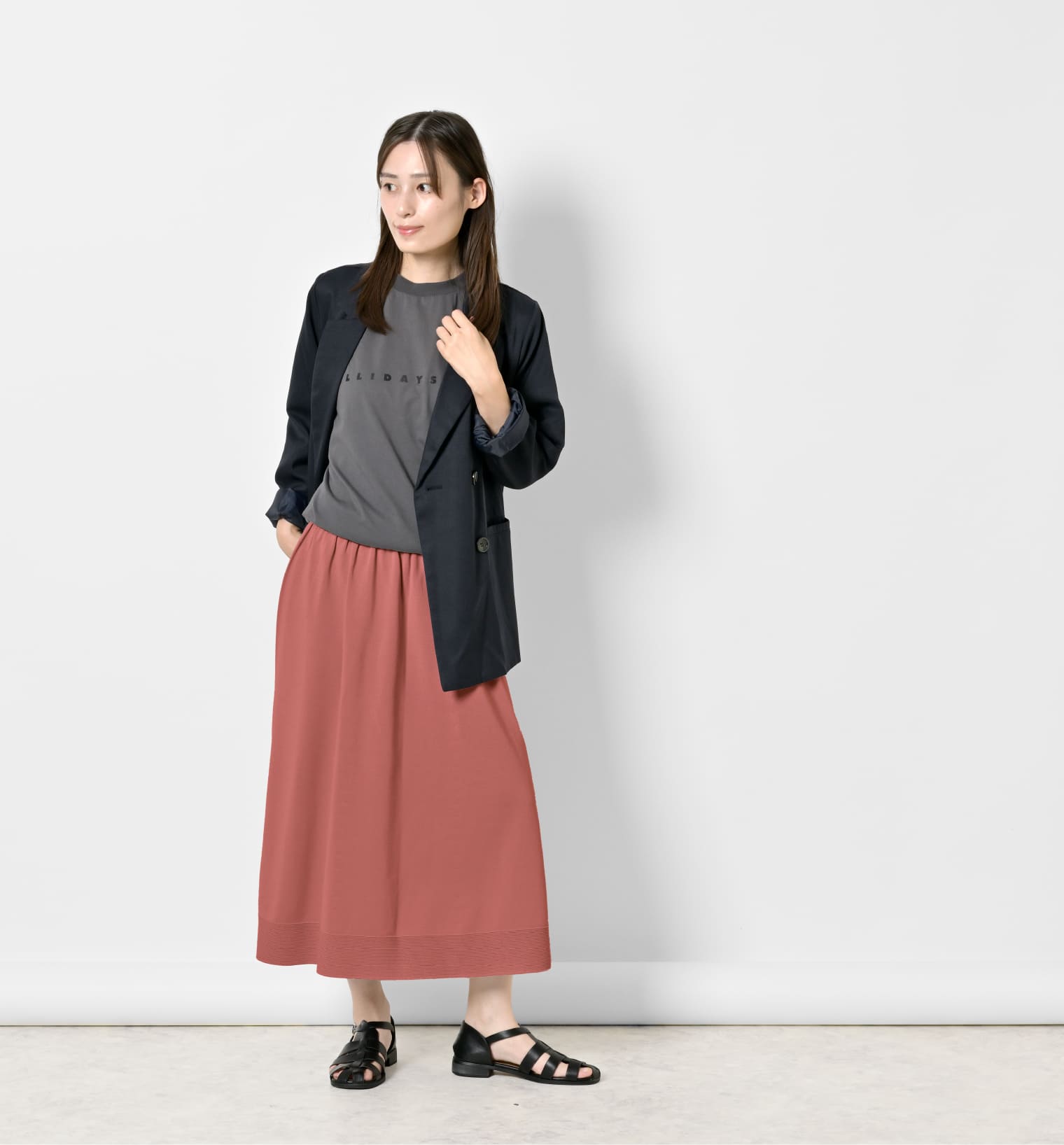 おなかをつつむ / のびるニットロングスカート | 公式 SAIFUKU