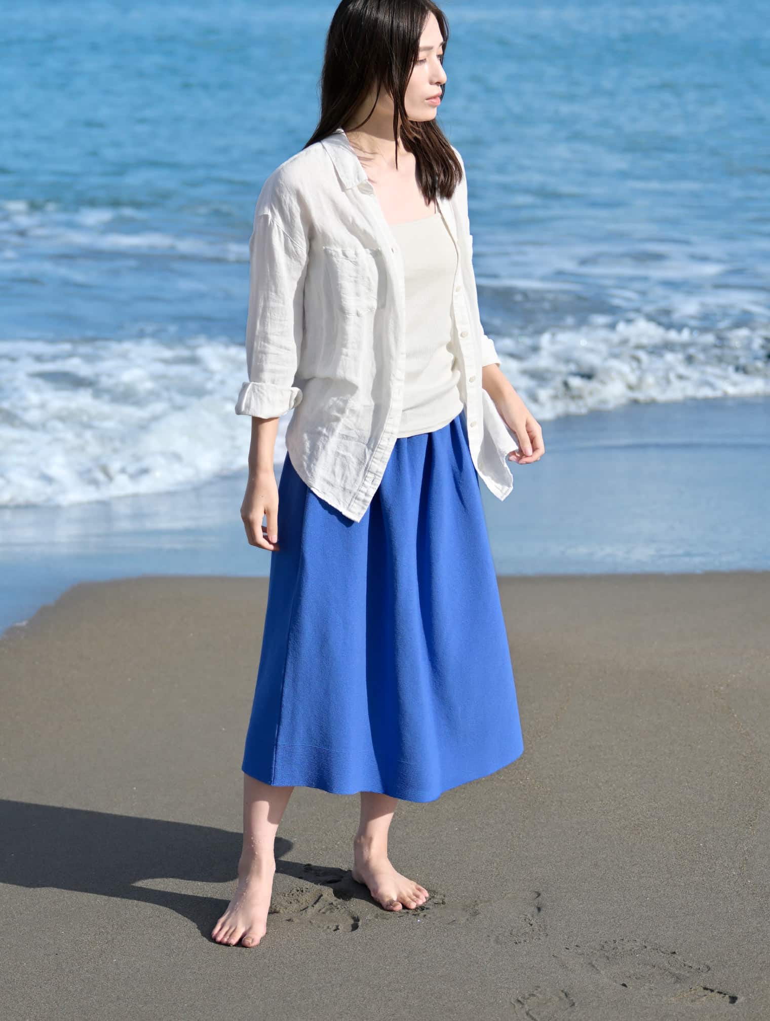 のびるニットロングスカート 麻 | 公式 SAIFUKU サイフク 五泉ニット