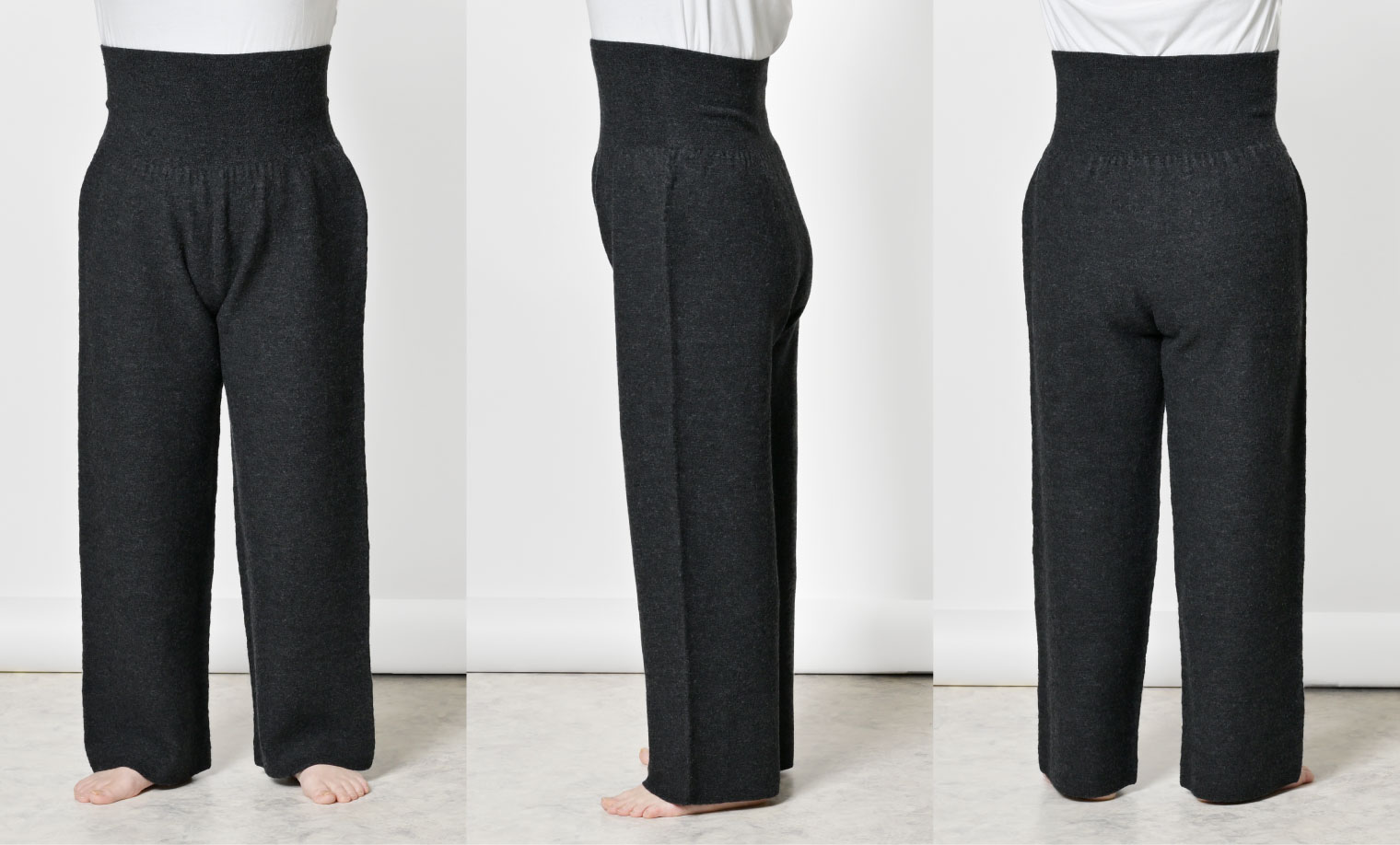 SAIFUKU おなかをつつむ/のびるニットパンツ キラキラ糸のストラップ付き】 おなかをつつむ / のびるニットパンツ