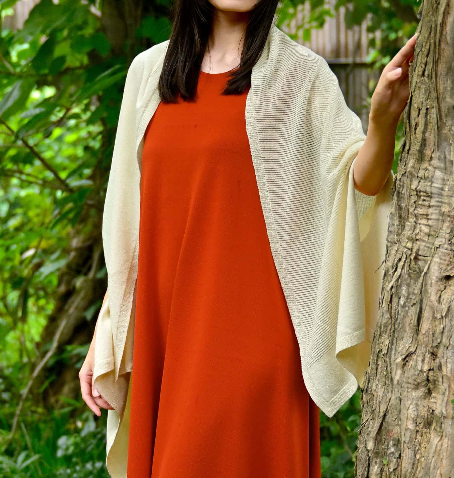 nico ストールポンチョ / 光やわらぎ風通す 雪国新潟のもみ殻和紙